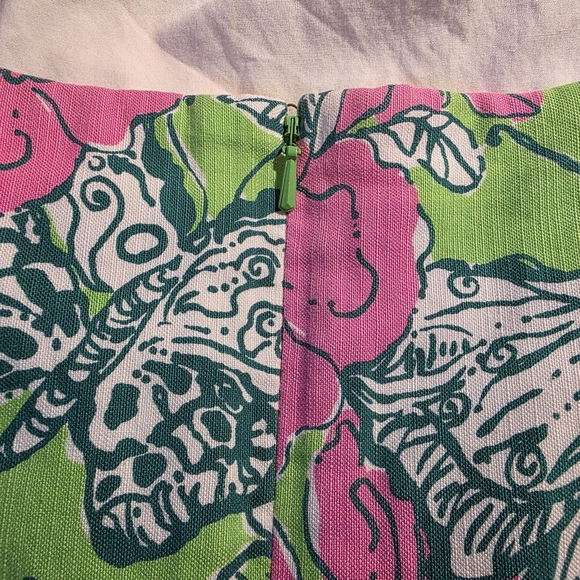 Lilly Pulitzer Lottie Green Pink Bloomin Cacoonin Butterfly Floral Dress 6 EUC - Picture 12 of 15
